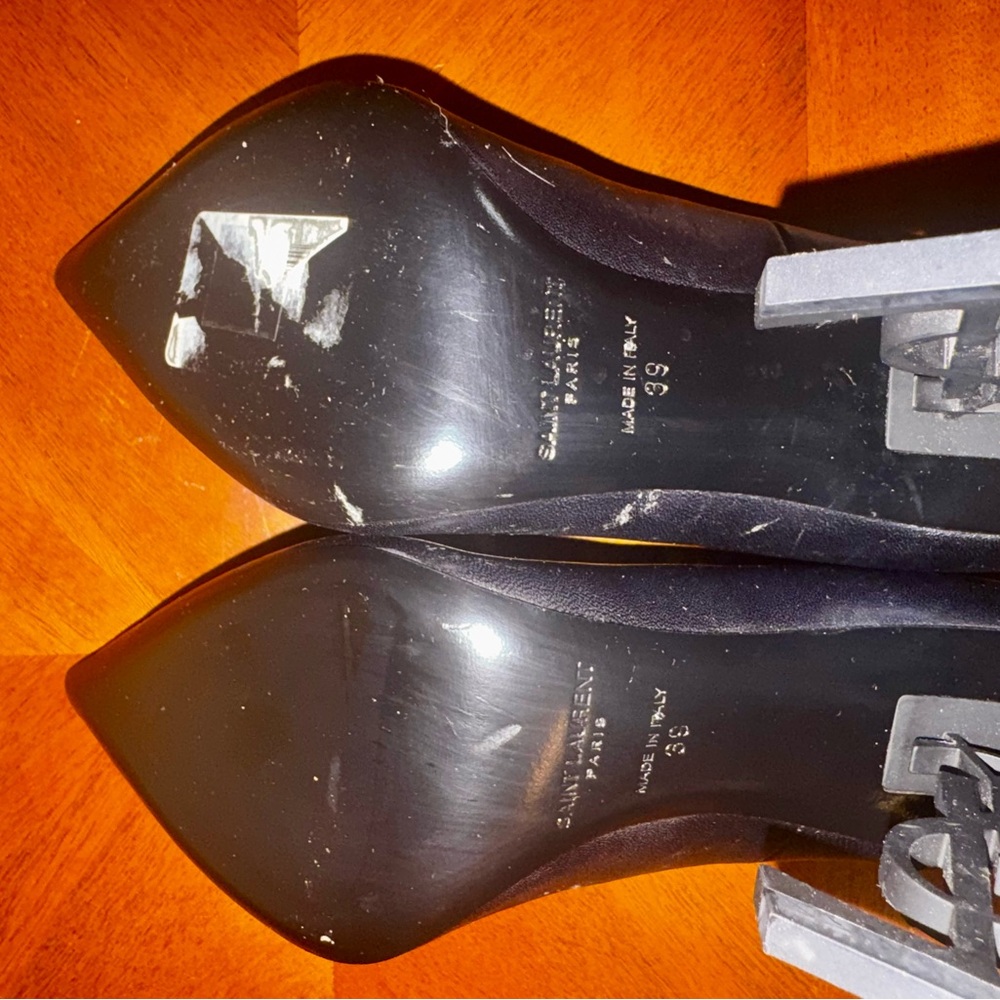 NEW! SAINT LAURENT Patent Leather Opyum Pumps 110–BLACK EUR Size 39 - Picture 6 of 7